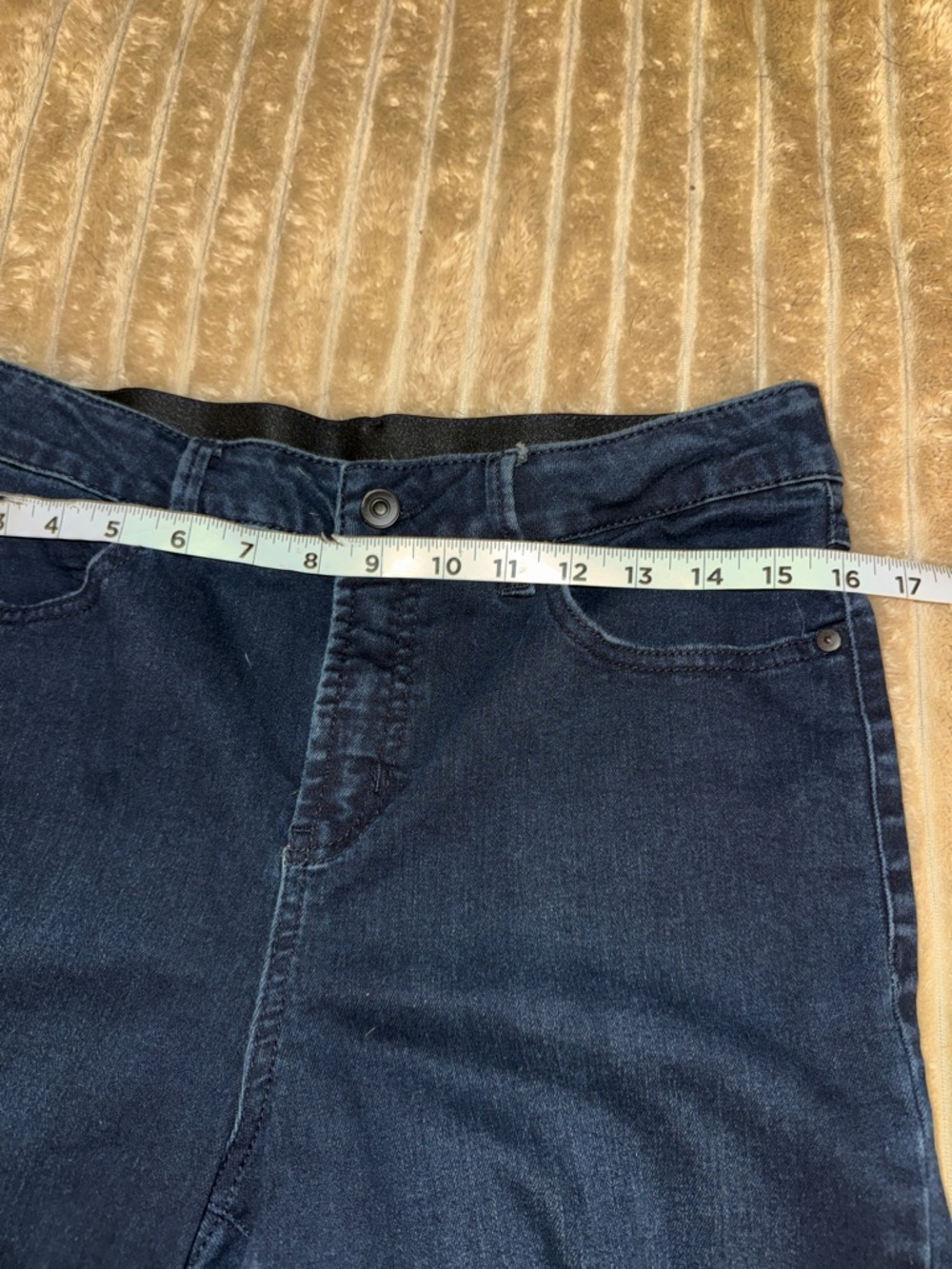 Signature Studio Women's Navy 5 Pocket STIRRUP Jeans Size 12 Wear w/ boots - Picture 6 of 9